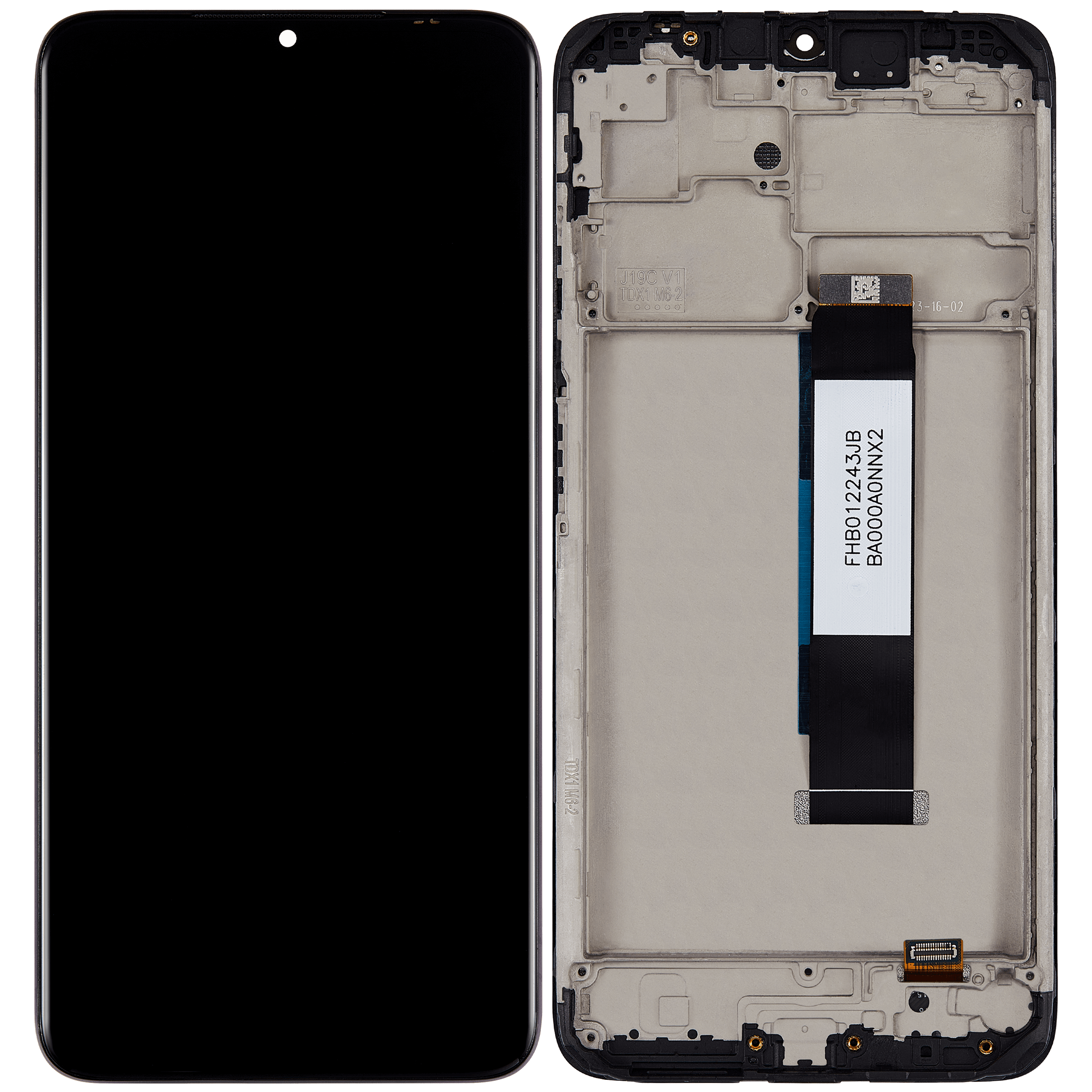 LCD Display mit Rahmen für Xiaomi Redmi Note 9 4G / Redmi 9T / Poco M3 / Redmi 9 Power (Aftermarket Plus) – Bild 2