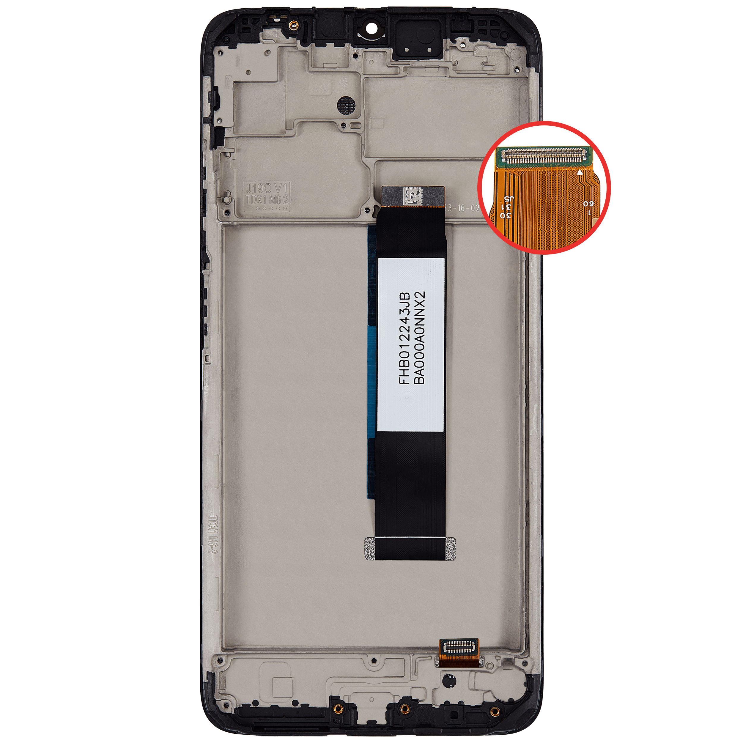 LCD Display mit Rahmen für Xiaomi Redmi Note 9 4G / Redmi 9T / Poco M3 / Redmi 9 Power (Aftermarket Plus) – Bild 4