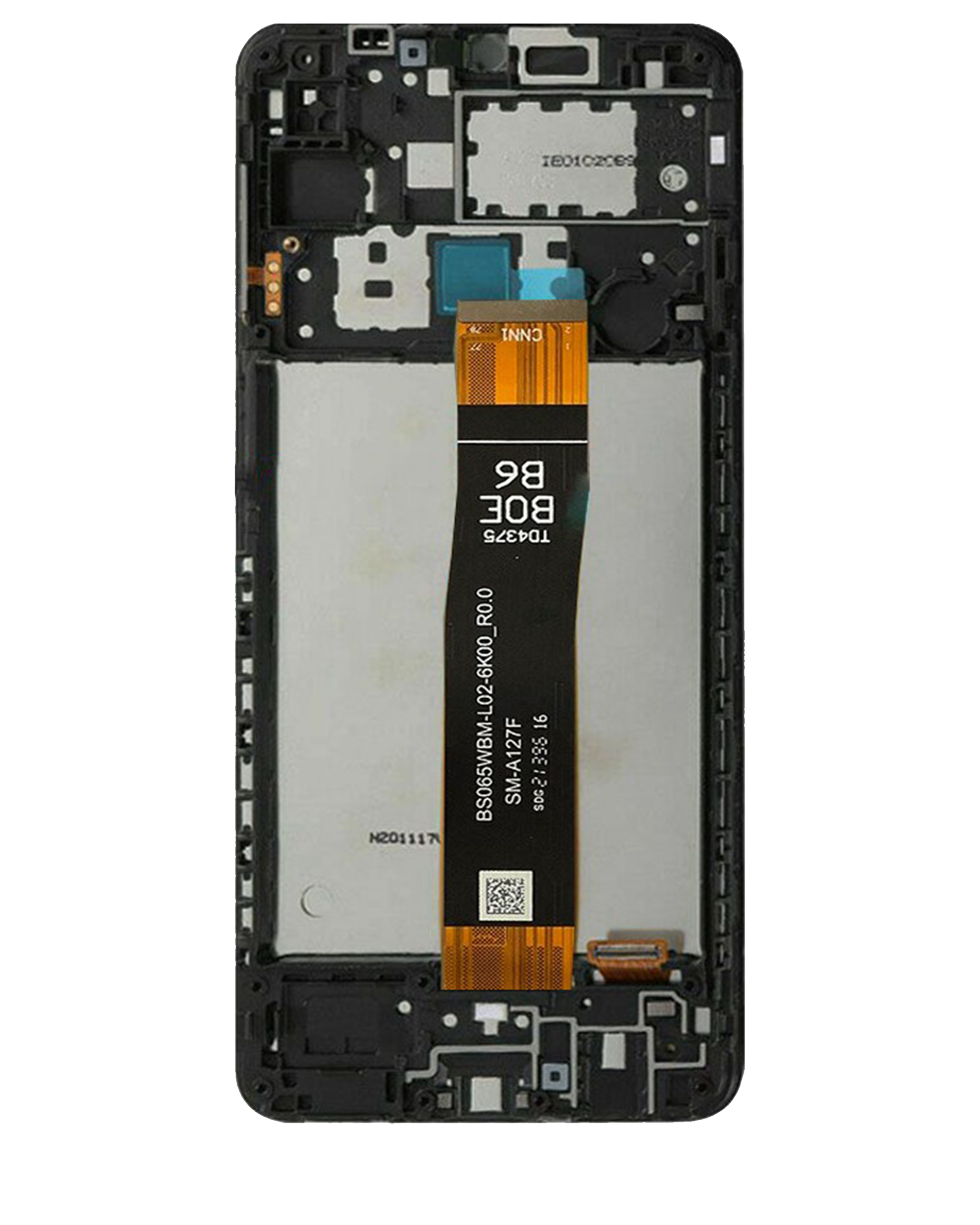 LCD Display mit Rahmen für Samsung Galaxy A12 Nacho (A127 / 2021) (Service Pack) (Black (Schwarz)) – Bild 3