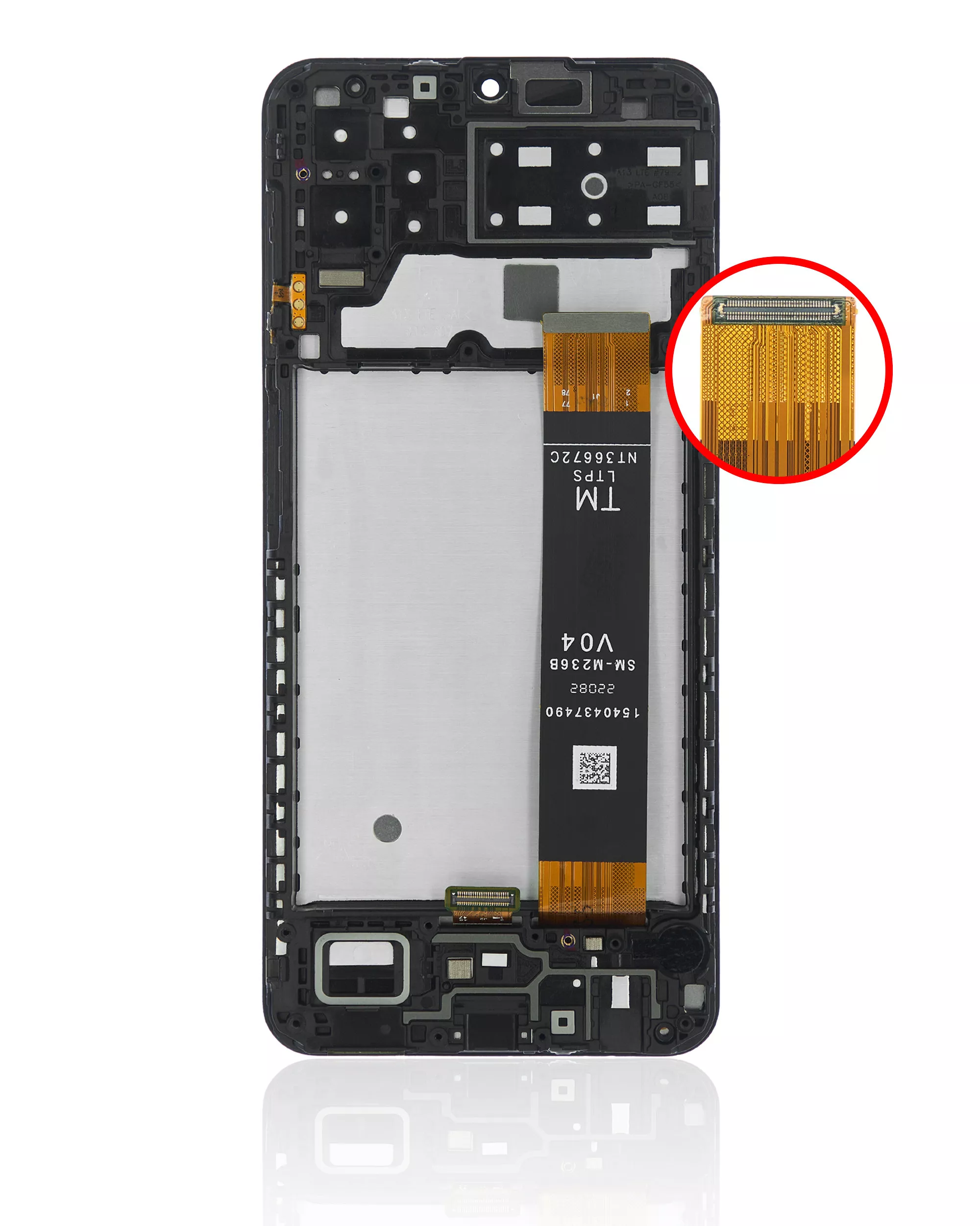 LCD Display mit Rahmen für Samsung Galaxy A13 4G (A135 / 2022) (Service Pack) – Bild 3