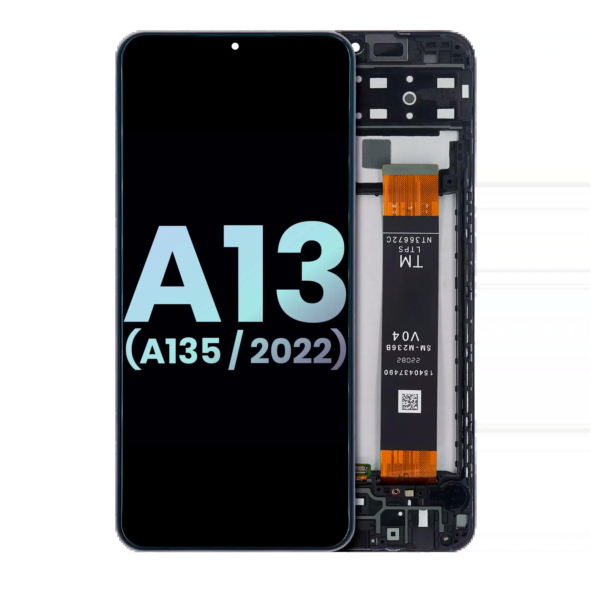 LCD Display mit Rahmen für Samsung Galaxy A13 4G (A135 / 2022) (Service Pack)
