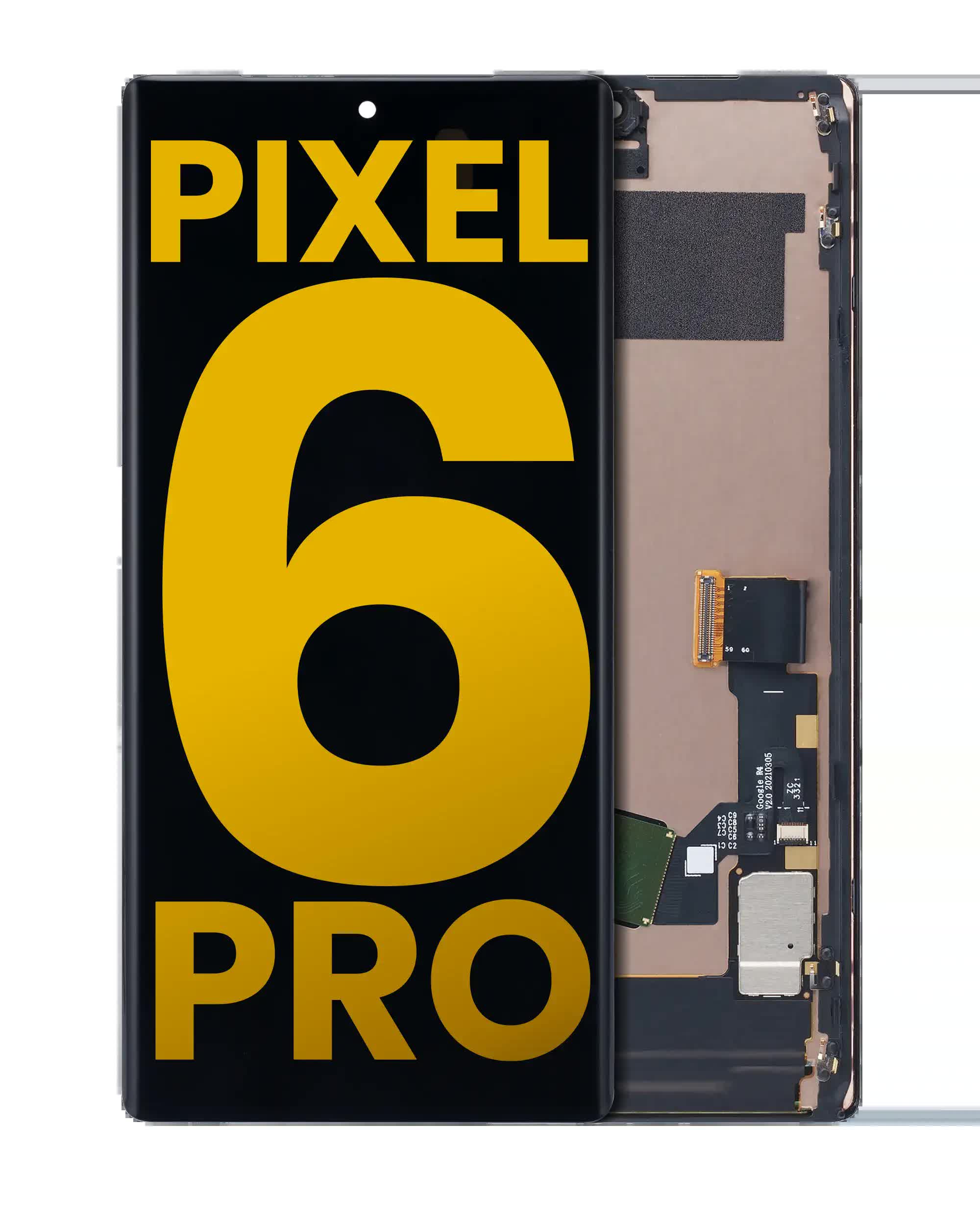 OLED Display mit Rahmen (mit Fingerprint Sensor) für Google Pixel 6 Pro (professionell aufgearbeitet)