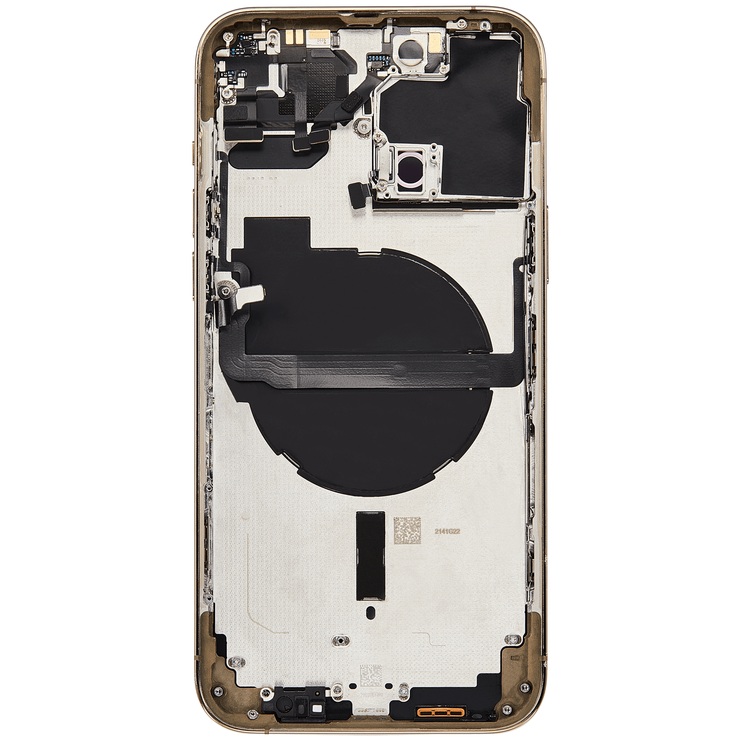 Rückgehäuse mit Kleinteilen für iPhone 13 Pro Max (EU / globale Version) (ausgebautes Originalteil: Grade C) (Gold) – Bild 4
