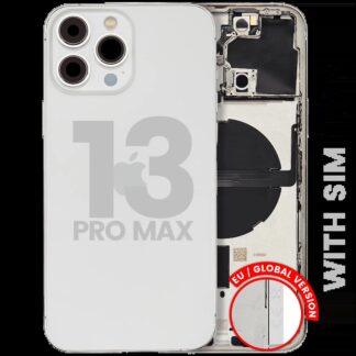 Rückgehäuse mit Kleinteilen für iPhone 13 Pro Max (EU / globale Version) (ausgebautes Originalteil: Grade B) (Silver (Silber))