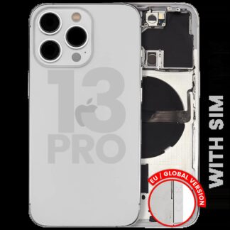 Rückgehäuse mit Kleinteilen für iPhone 13 Pro (EU / globale Version) (ausgebautes Originalteil: Grade C) (Silver (Silber))