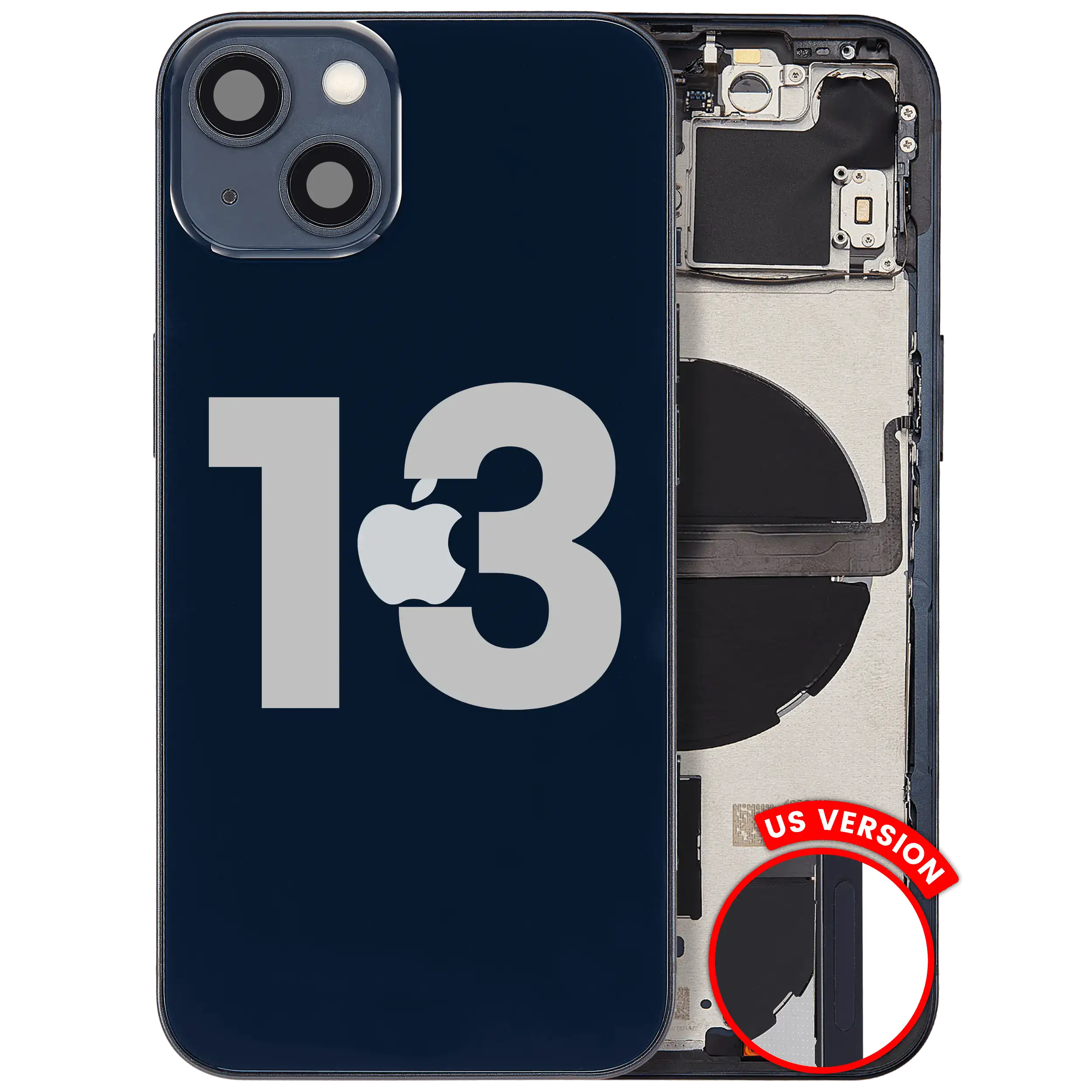 Rückgehäuse mit Kleinteilen für iPhone 13 (EU / globale Version) (ausgebautes Originalteil: Grade C) (Starlight) – Bild 4