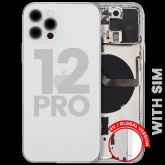 Rückgehäuse mit Kleinteilen für iPhone 12 Pro (EU / globale Version) (ausgebautes Originalteil: Grade C) (Silver (Silber))