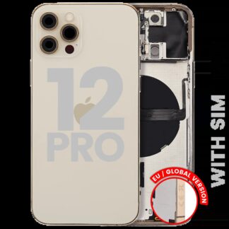 Rückgehäuse mit Kleinteilen für iPhone 12 Pro (EU / globale Version) (ausgebautes Originalteil: Grade C) (Gold)