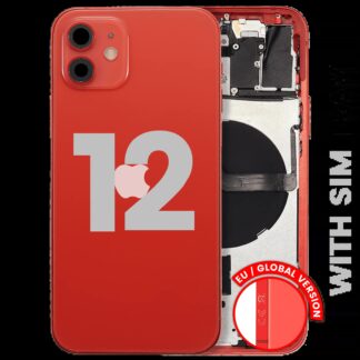 Rückgehäuse mit Kleinteilen für iPhone 12 (EU / globale Version) (ausgebautes Originalteil: Grade C) (Red (Rot))