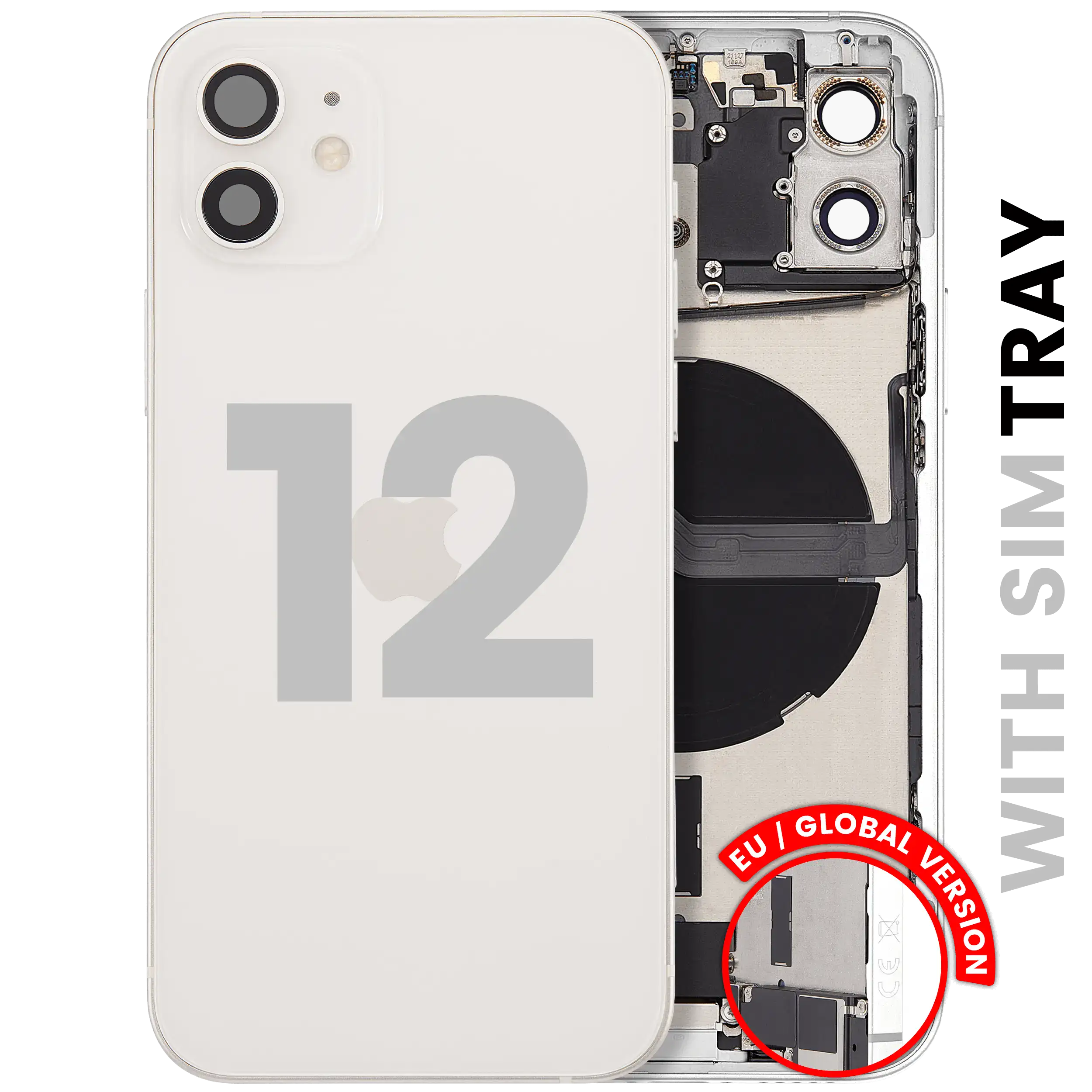 Rückgehäuse mit Kleinteilen für iPhone 12 (EU / globale Version) (ausgebautes Originalteil: Grade B) (Green (Grün)) – Bild 5