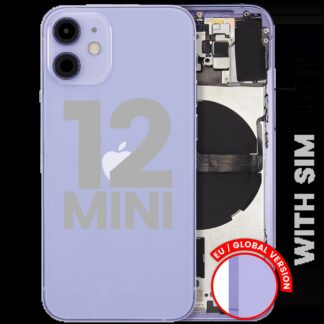 Rückgehäuse mit Kleinteilen für iPhone 12 Mini (EU / globale Version) (ausgebautes Originalteil: Grade B) (Purple (Violett))