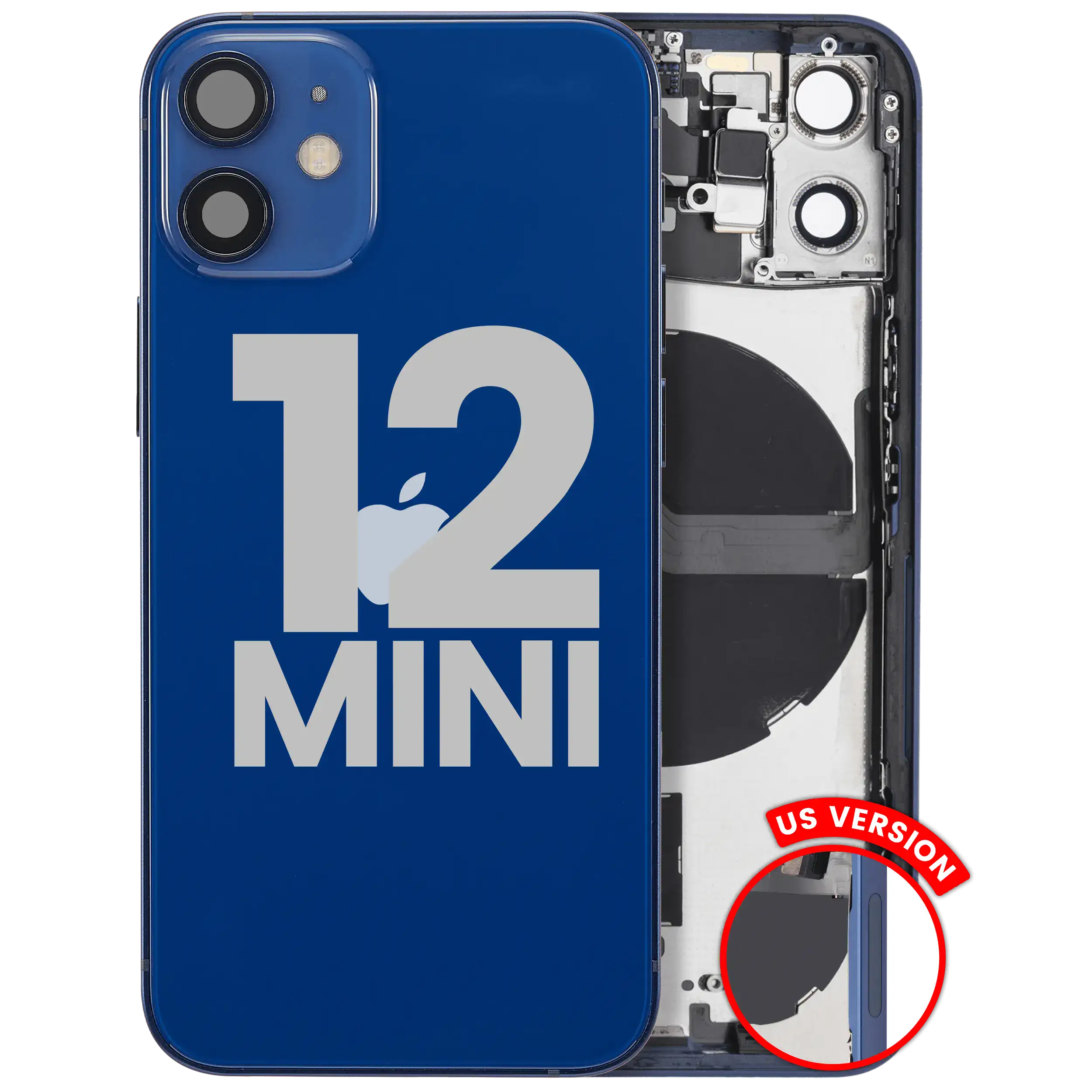 Rückgehäuse mit Kleinteilen für iPhone 12 Mini (EU / globale Version) (ausgebautes Originalteil: Grade B) (Red (Rot)) – Bild 3