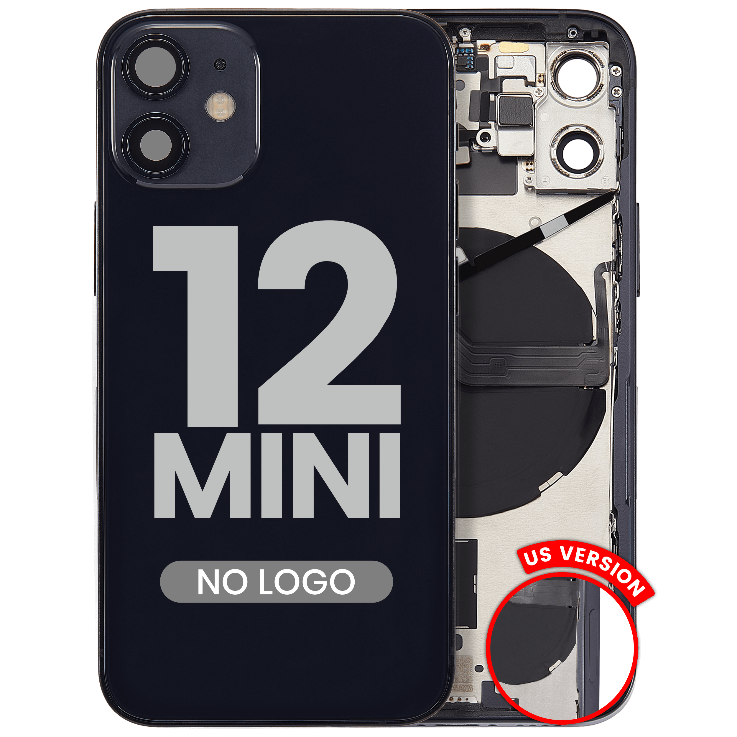 Rückgehäuse mit Kleinteilen für iPhone 12 Mini (EU / globale Version) (ausgebautes Originalteil: Grade B) (Red (Rot)) – Bild 5