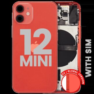 Rückgehäuse mit Kleinteilen für iPhone 12 Mini (EU / globale Version) (ausgebautes Originalteil: Grade B) (Red (Rot))