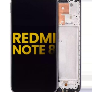 LCD Display mit Rahmen für Xiaomi Redmi Note 8 / Redmi Note 8 (2021) (Aftermarket Plus) (Space Black)