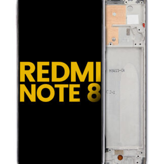 LCD Display mit Rahmen für Xiaomi Redmi Note 8 / Redmi Note 8 (2021) (Aftermarket Plus) (Moonlight White)