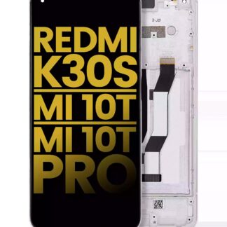 LCD Display mit Rahmen für Xiaomi Redmi K30S / Mi 10T / Mi 10T Pro 5G (professionell aufgearbeitet) (White (Weiß))
