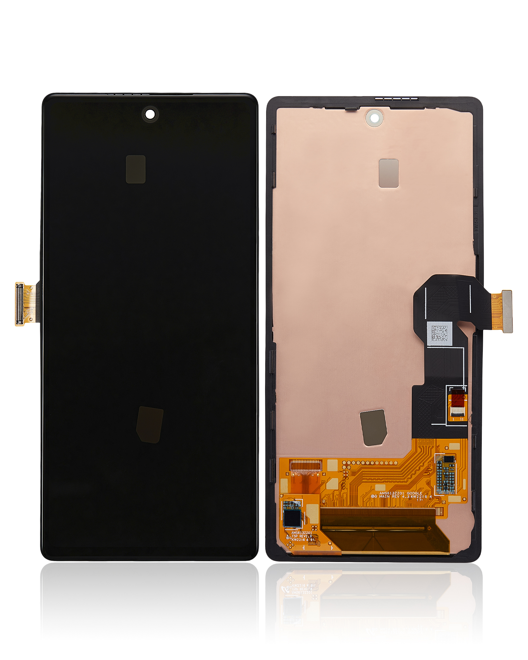 OLED Display mit Rahmen (ohne Fingerprint Sensor) für Google Pixel 6A (professionell aufgearbeitet) – Bild 2
