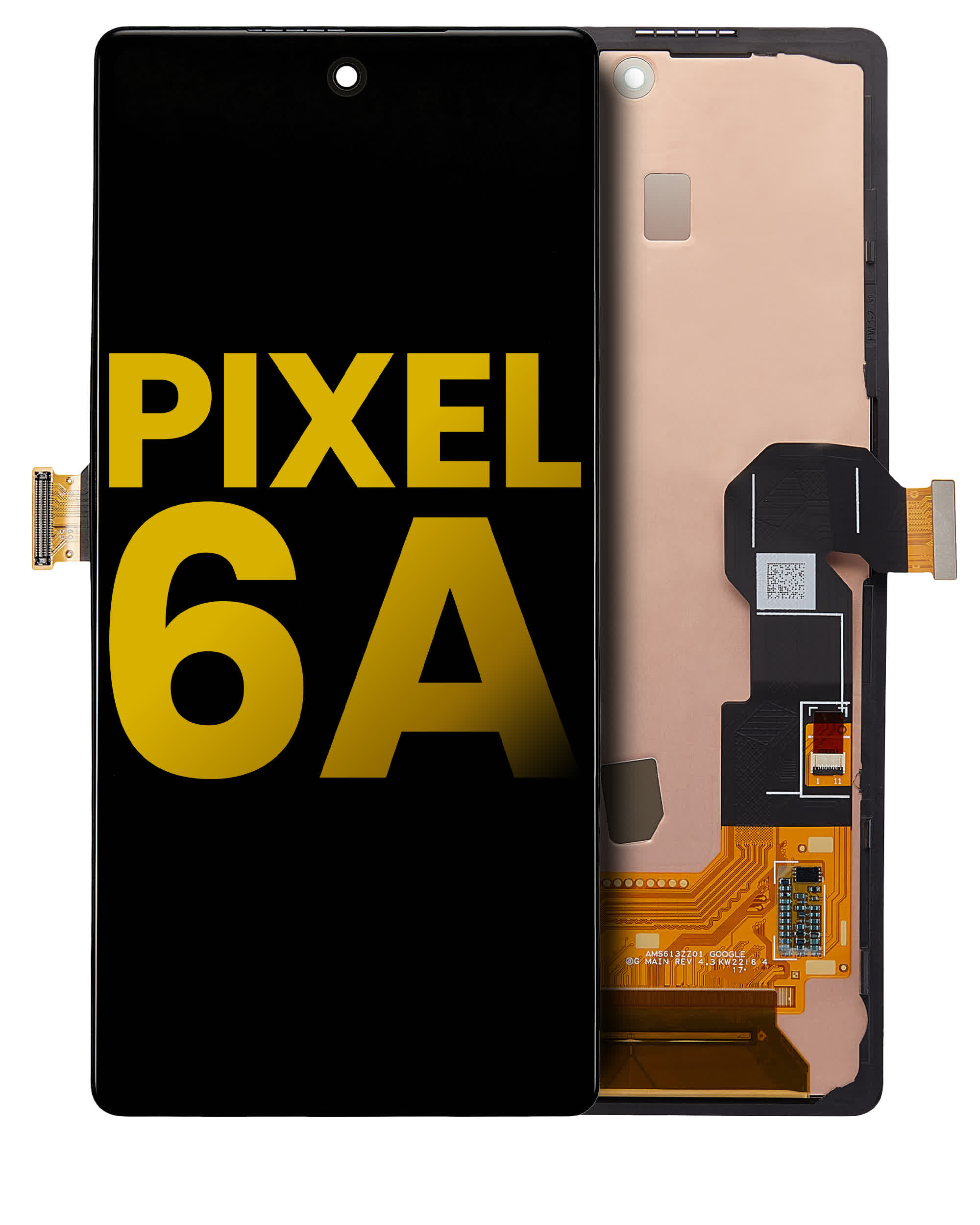 OLED Display mit Rahmen (ohne Fingerprint Sensor) für Google Pixel 6A (professionell aufgearbeitet)