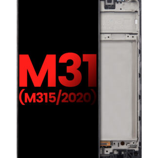 OLED Display mit Rahmen für Samsung Galaxy M31 (M315 / 2020) (Aftermarket Plus)