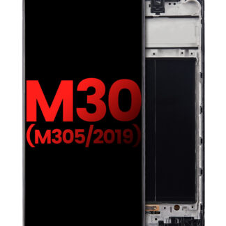 OLED Display mit Rahmen für Samsung Galaxy M30 (M305 / 2019) (Aftermarket Plus)