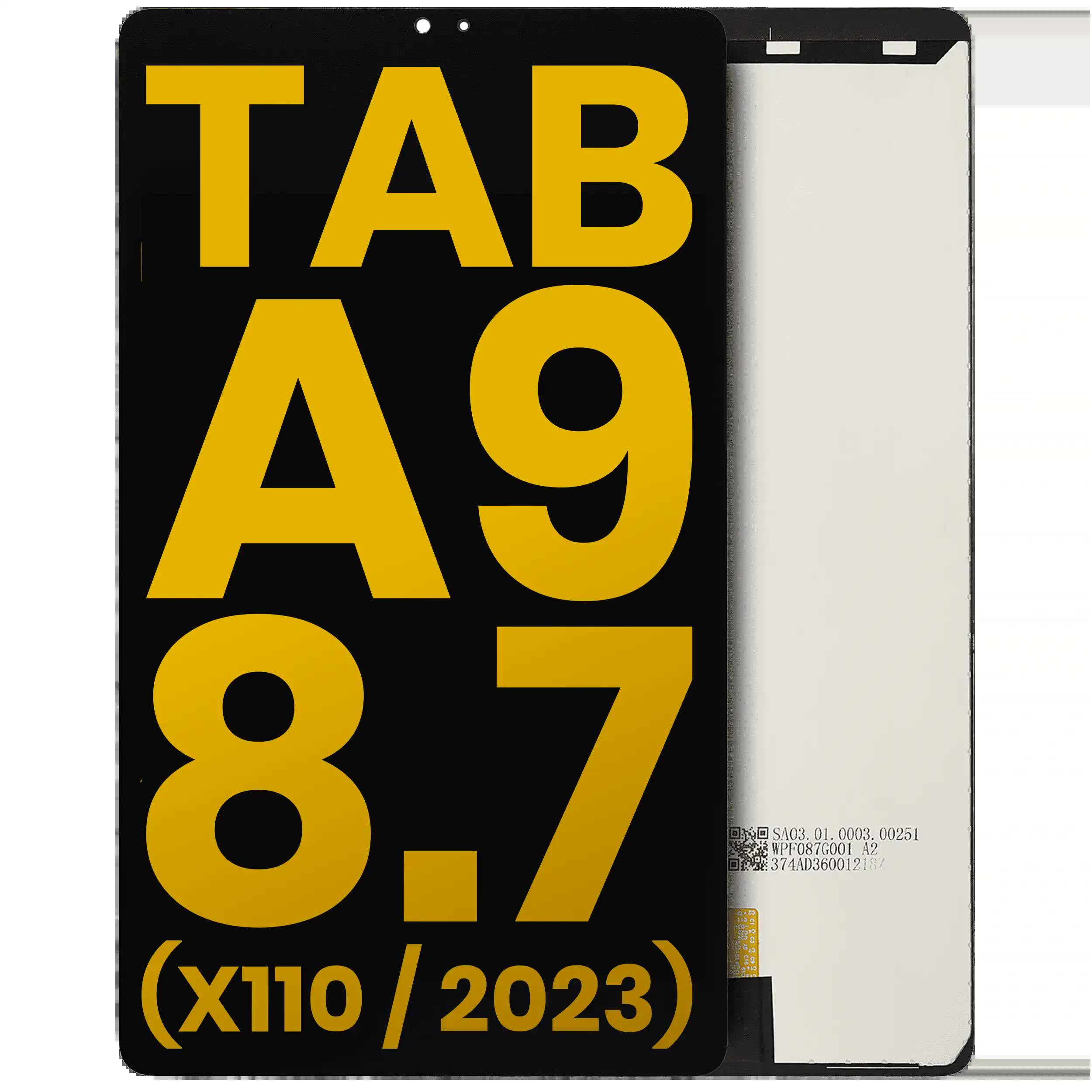 LCD Display ohne Rahmen für Samsung Galaxy Tab A9 (X110) (2023) (nur WiFi) (professionell aufgearbeitet) (Black (Schwarz))
