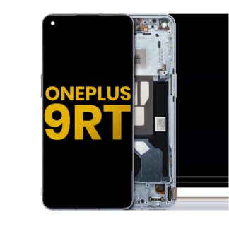 OLED Display mit Rahmen für OnePlus 9RT 5G (professionell aufgearbeitet) (Nano Silver)