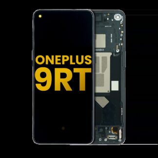 OLED Display mit Rahmen für OnePlus 9RT 5G (professionell aufgearbeitet) (Hacker Black)
