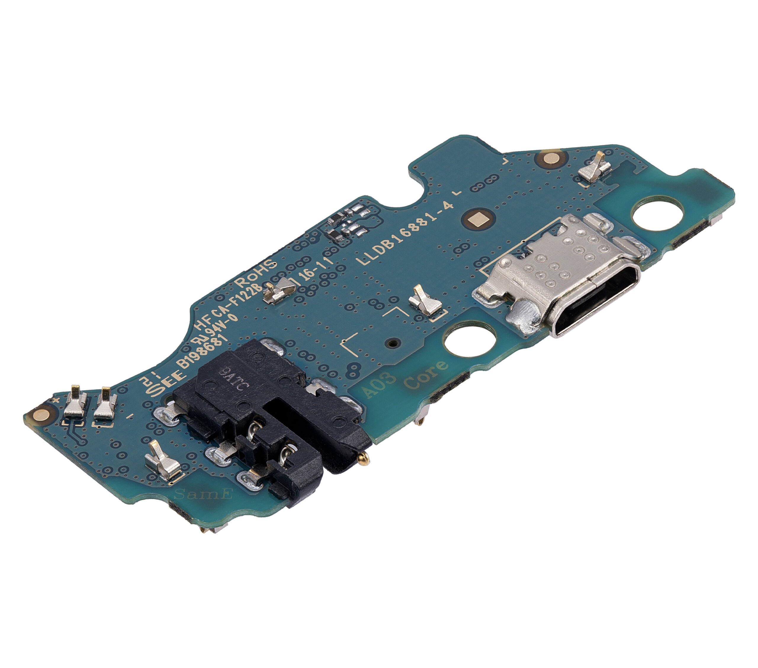 Ladebuchse mit Kopfhörerbuchse für Samsung Galaxy A03 Core (A032 / 2021) (Aftermarket Plus) – Bild 4