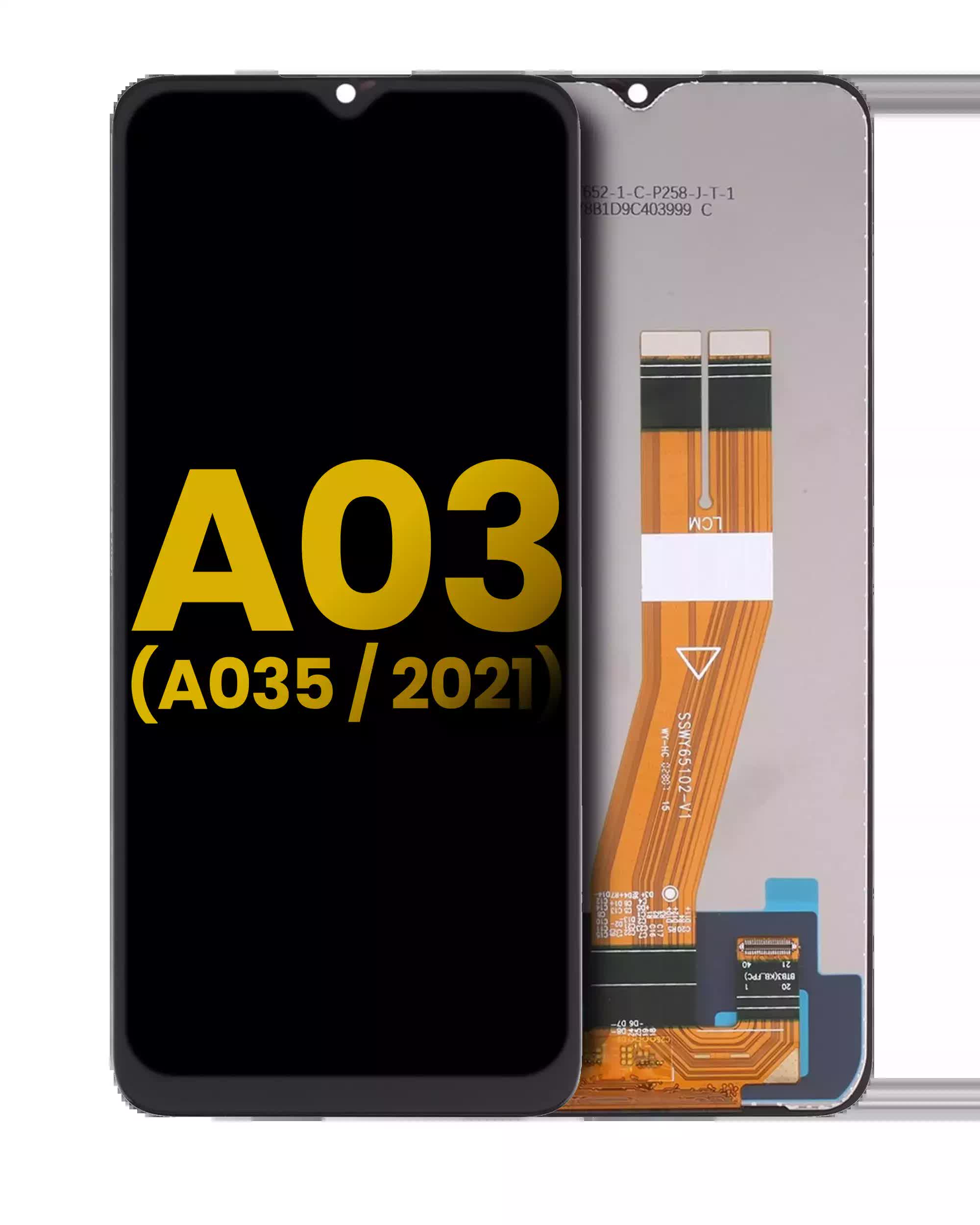 LCD Display ohne Rahmen für Samsung Galaxy A03 (A035 / 2021) (professionell aufgearbeitet)