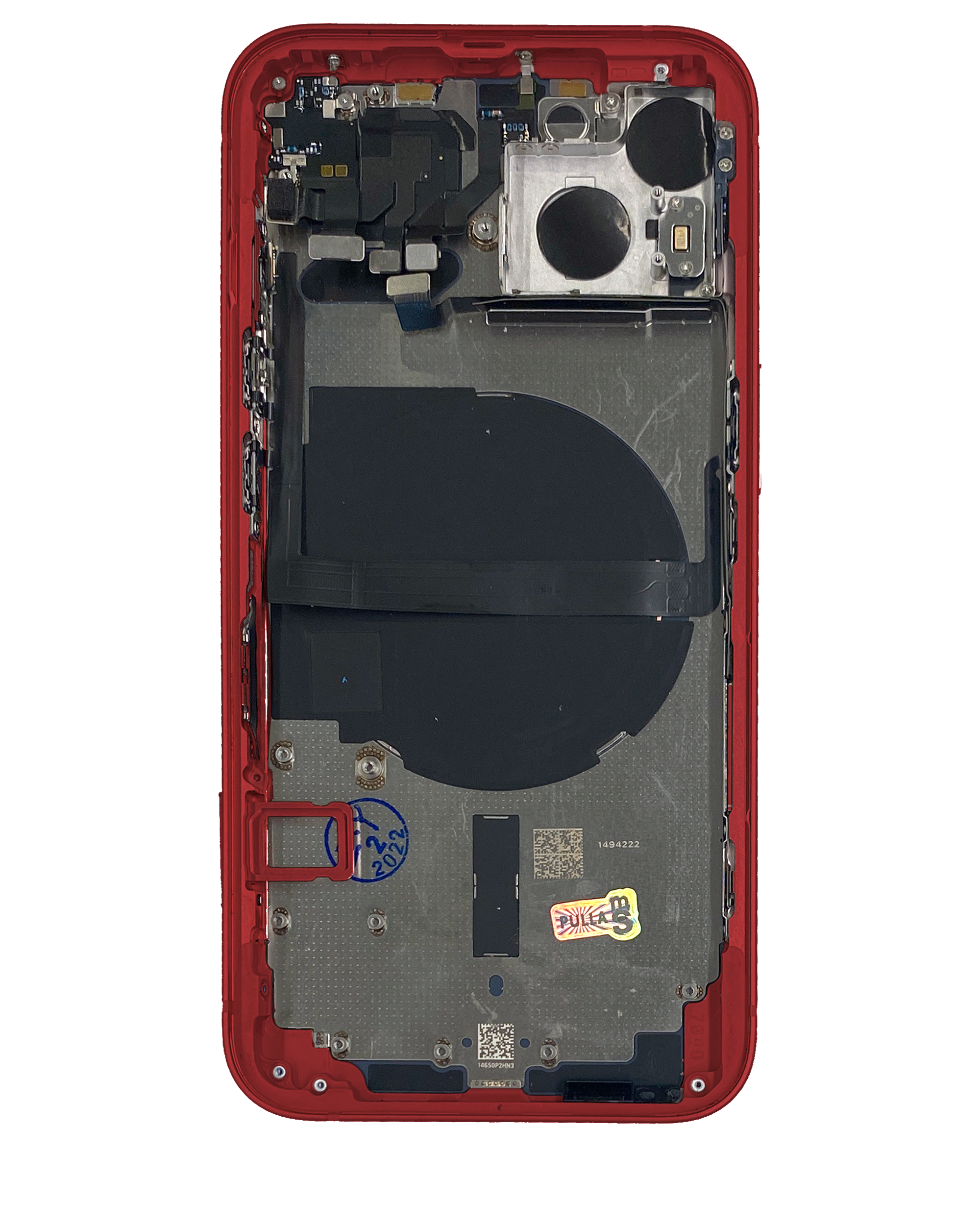 Rückgehäuse mit Kleinteilen für iPhone 13 (US-Version) (ausgebautes Originalteil: Grade B) (Red (Rot)) – Bild 3