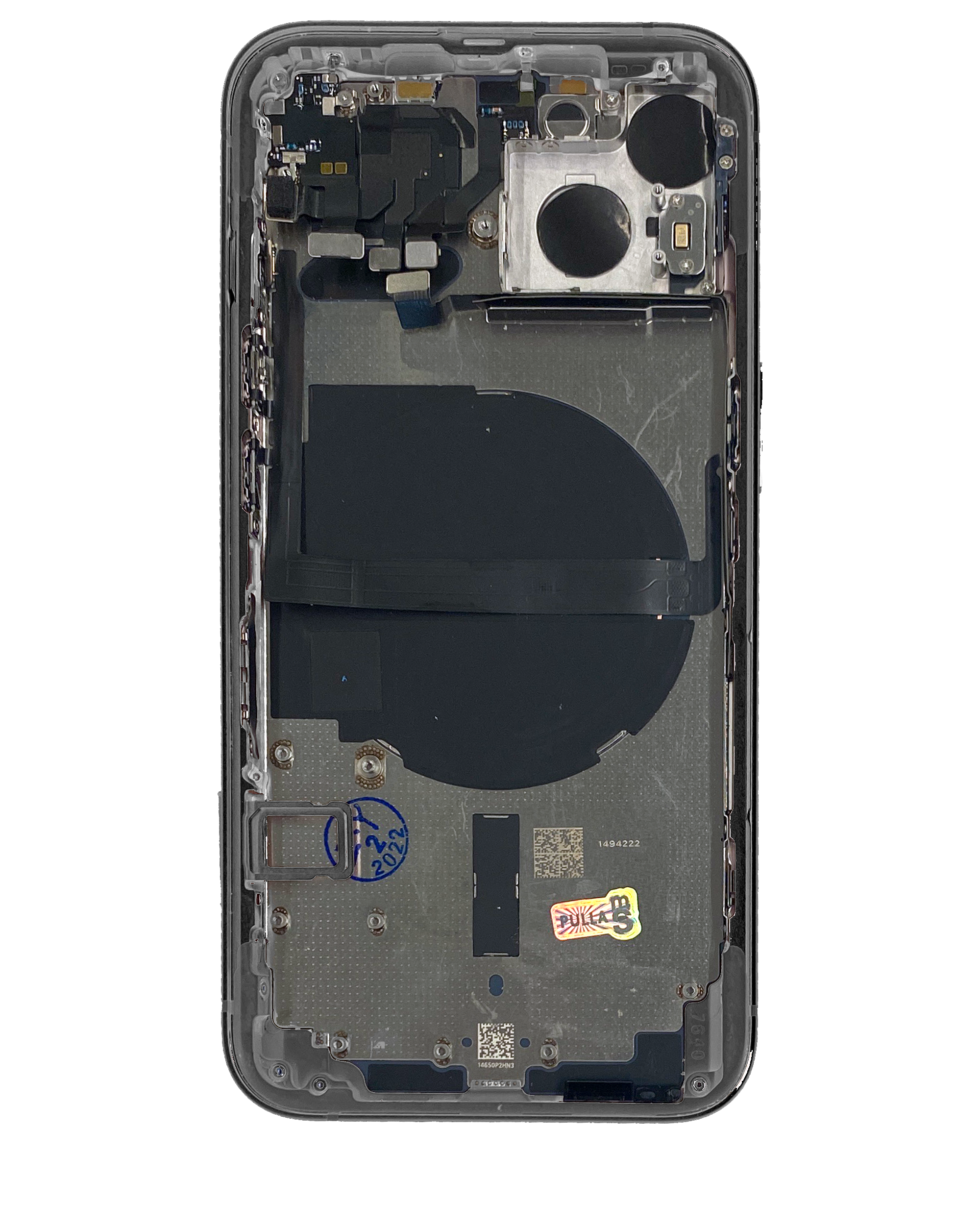 Rückgehäuse mit Kleinteilen für iPhone 13 (US-Version) (ausgebautes Originalteil: Grade C) (Midnight) – Bild 3
