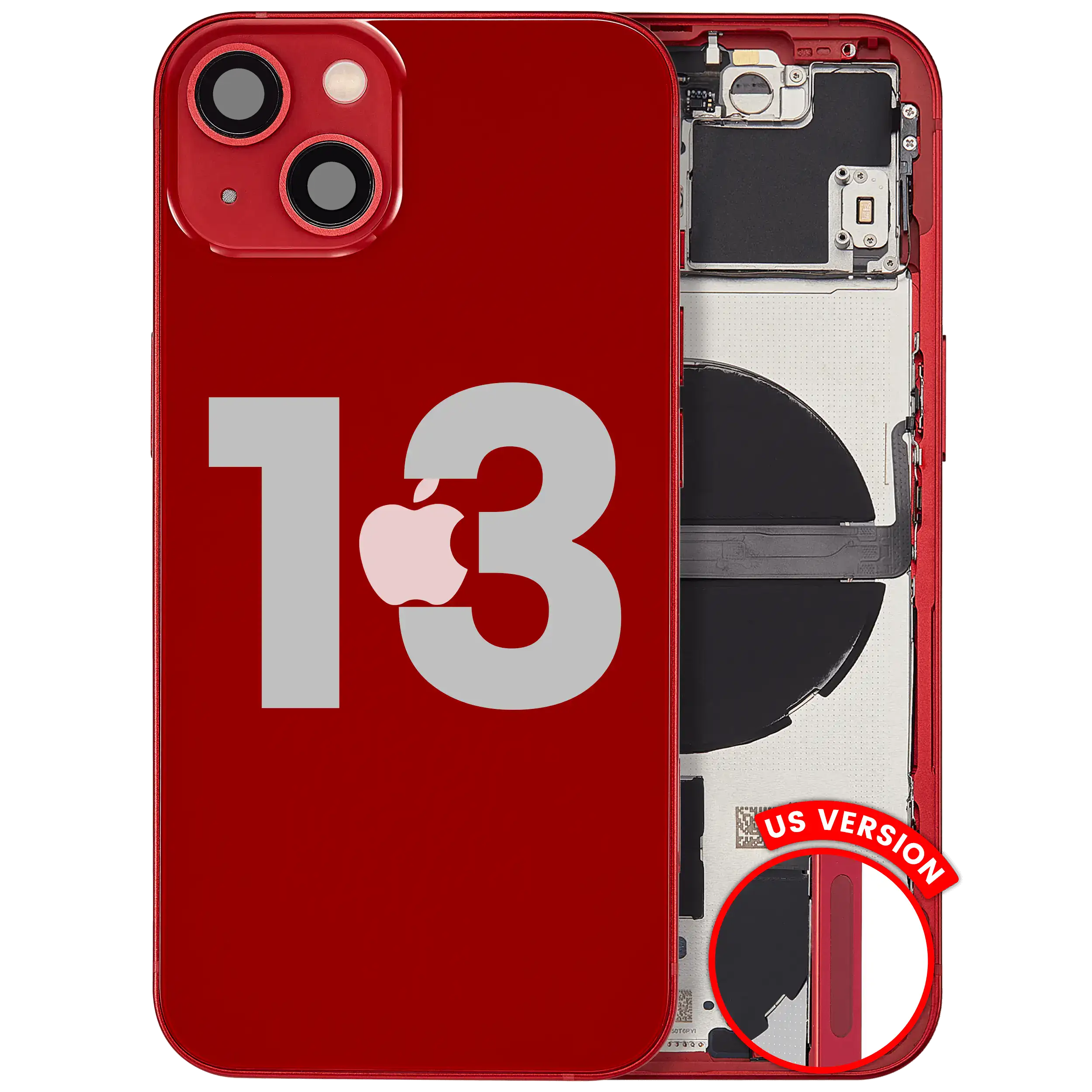 Rückgehäuse mit Kleinteilen für iPhone 13 (US-Version) (ausgebautes Originalteil: Grade C) (Midnight) – Bild 5