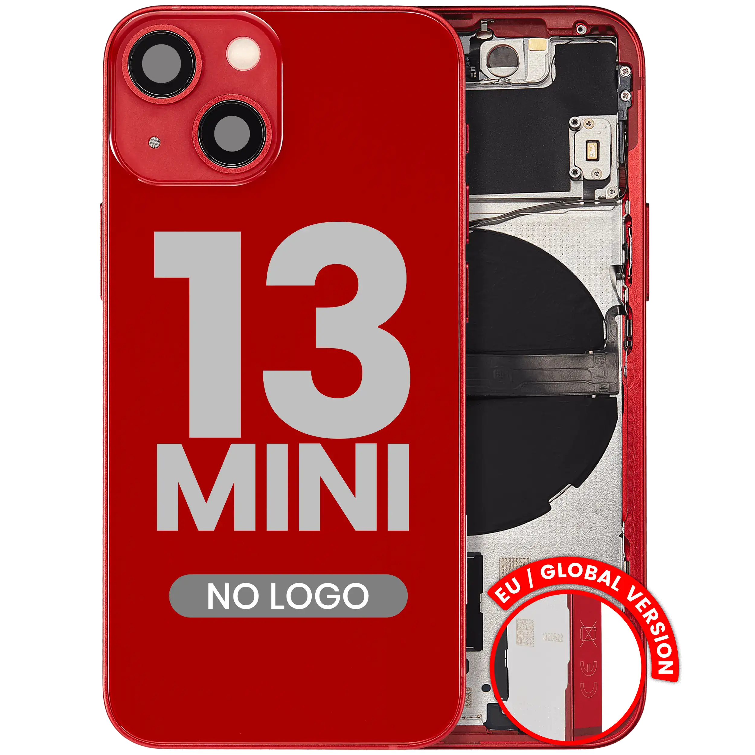 Rückgehäuse mit Kleinteilen für iPhone 13 Mini (US-Version) (ausgebautes Originalteil: Grade B) (Midnight) – Bild 5