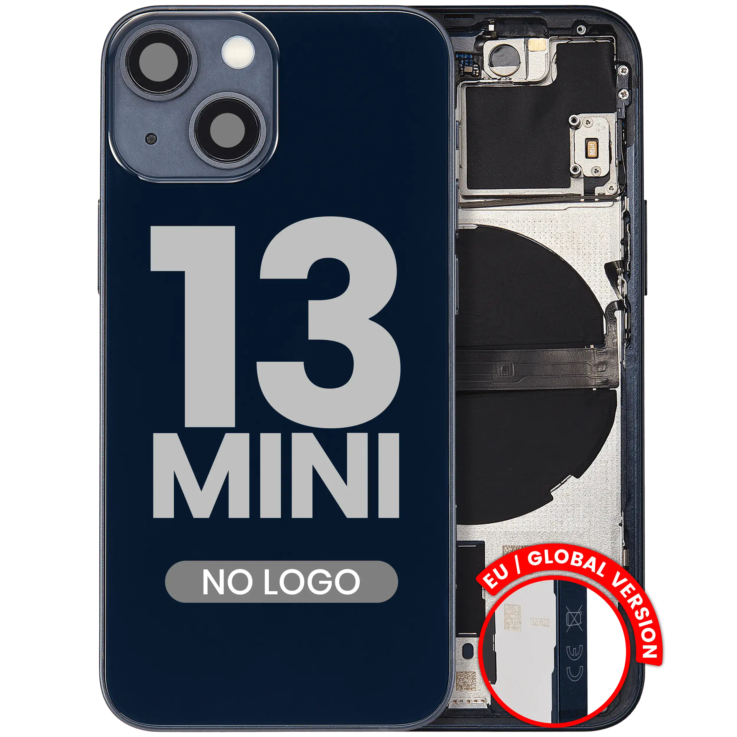 Rückgehäuse mit Kleinteilen für iPhone 13 Mini (US-Version) (ausgebautes Originalteil: Grade B) (Blue (Blau)) – Bild 5