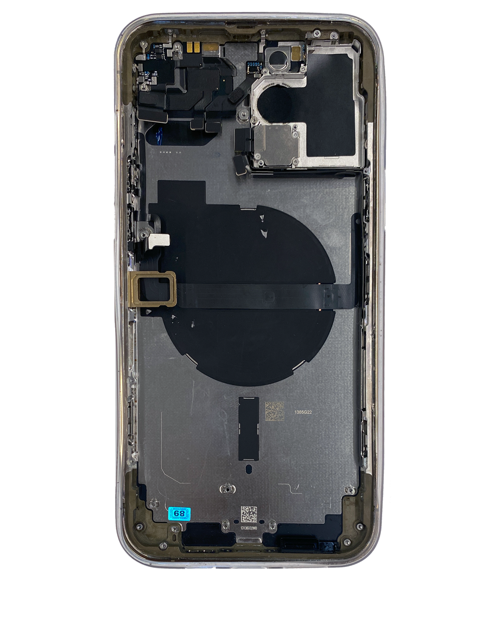 Rückgehäuse mit Kleinteilen für iPhone 13 Pro Max (US-Version) (ausgebautes Originalteil: Grade B) (Gold) – Bild 3