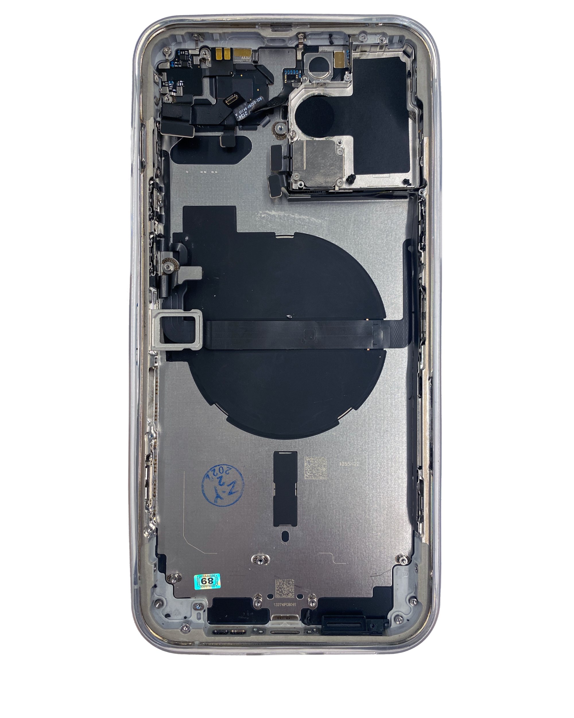 Rückgehäuse mit Kleinteilen für iPhone 13 Pro Max (US-Version) (ausgebautes Originalteil: Grade B) (Silver (Silber)) – Bild 3