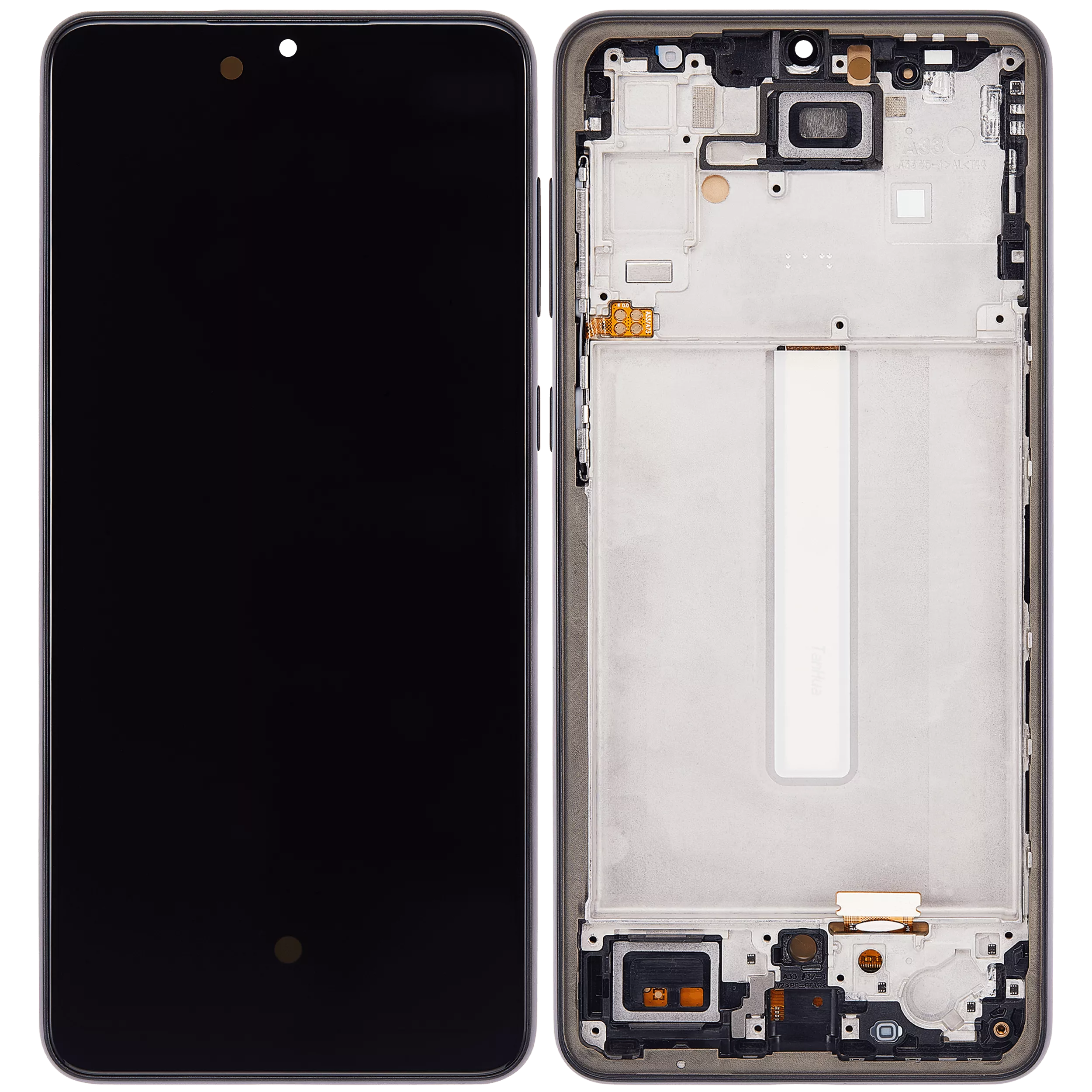 OLED Display mit Rahmen für Samsung Galaxy A33 5G (A336 / 2022) (Aftermarket Plus) (Black (Schwarz)) – Bild 2