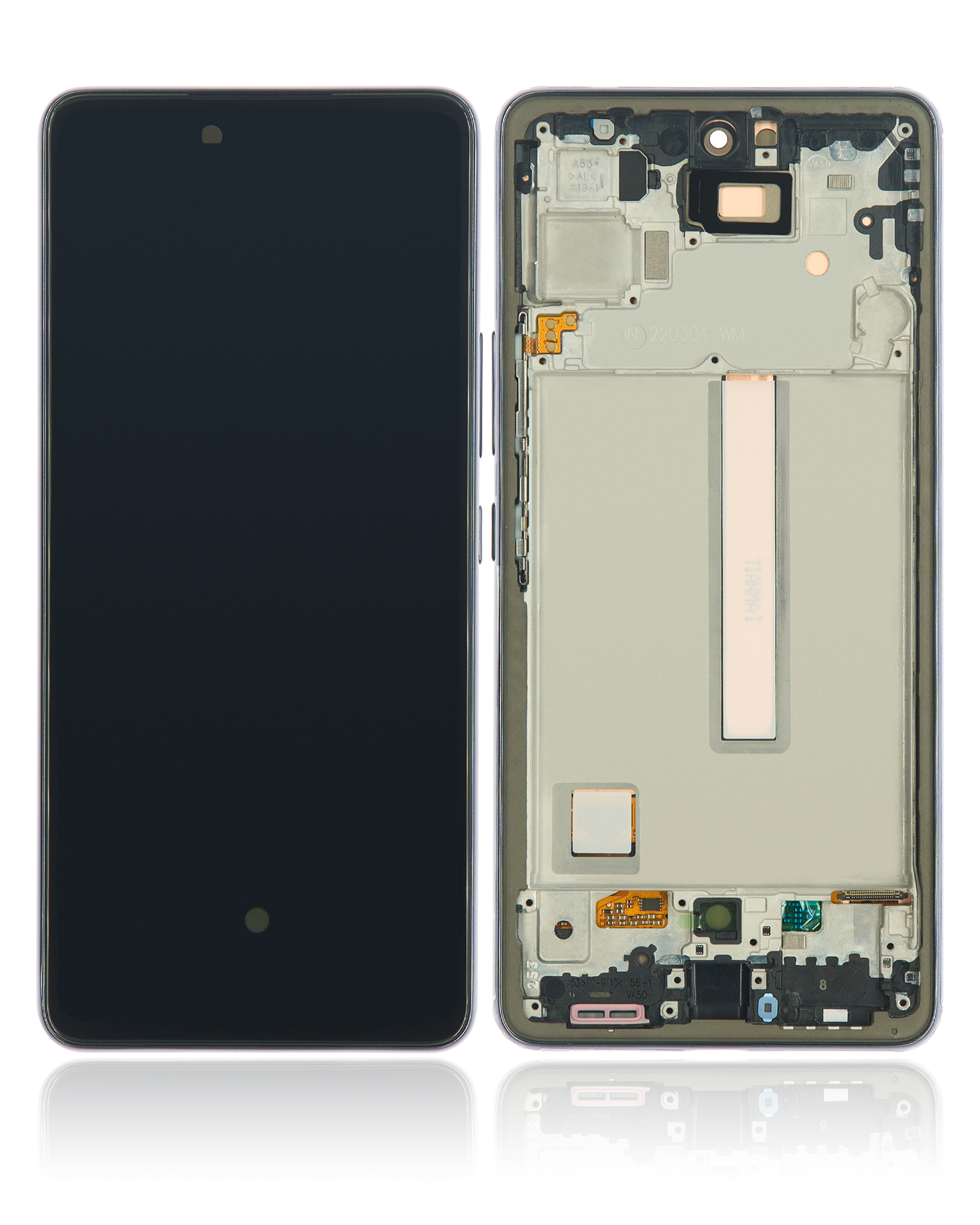 OLED Display mit Rahmen für Samsung Galaxy A53 5G (A536 / 2022) (professionell aufgearbeitet) (Black (Schwarz)) – Bild 2
