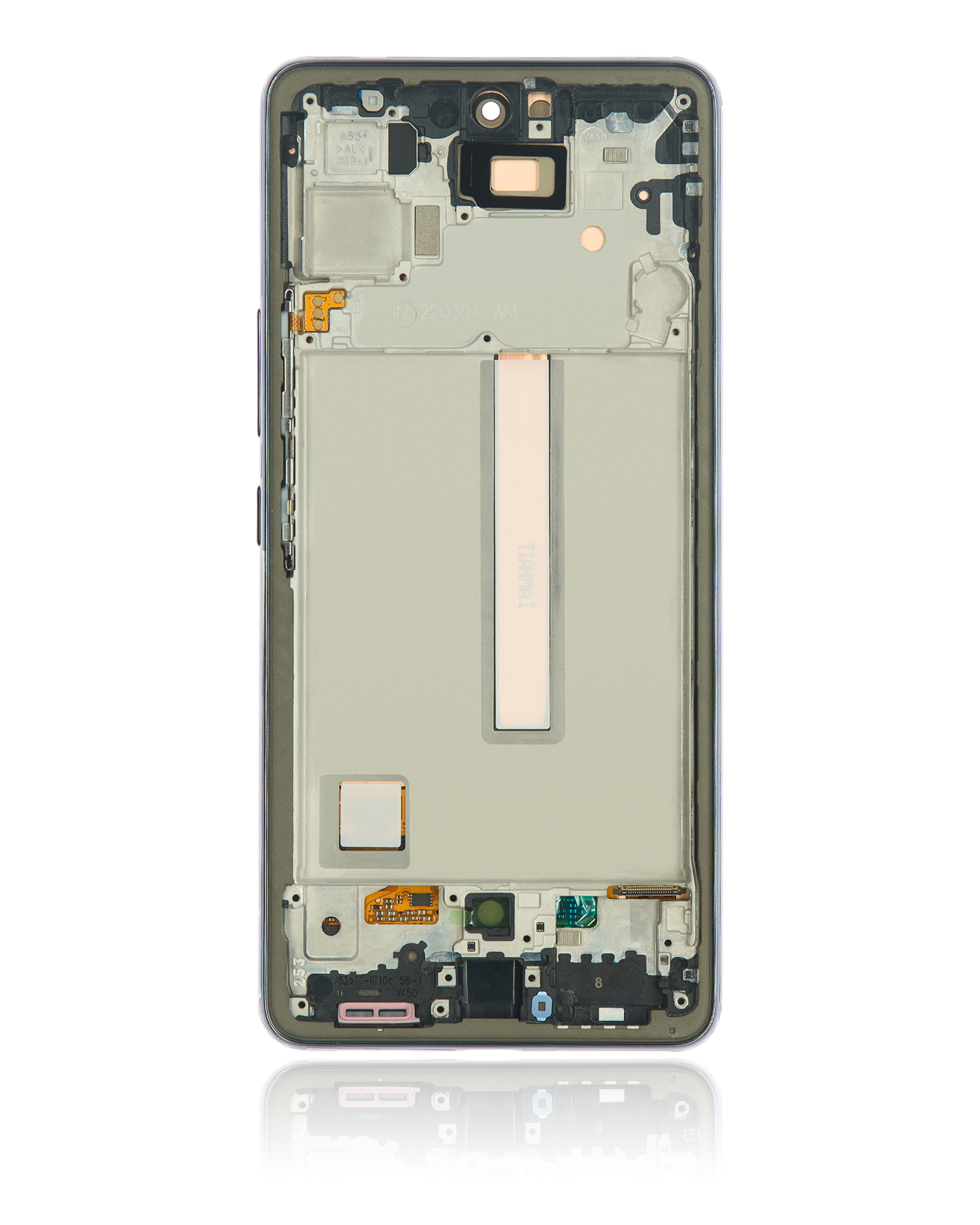 OLED Display mit Rahmen für Samsung Galaxy A53 5G (A536 / 2022) (professionell aufgearbeitet) (Black (Schwarz)) – Bild 4