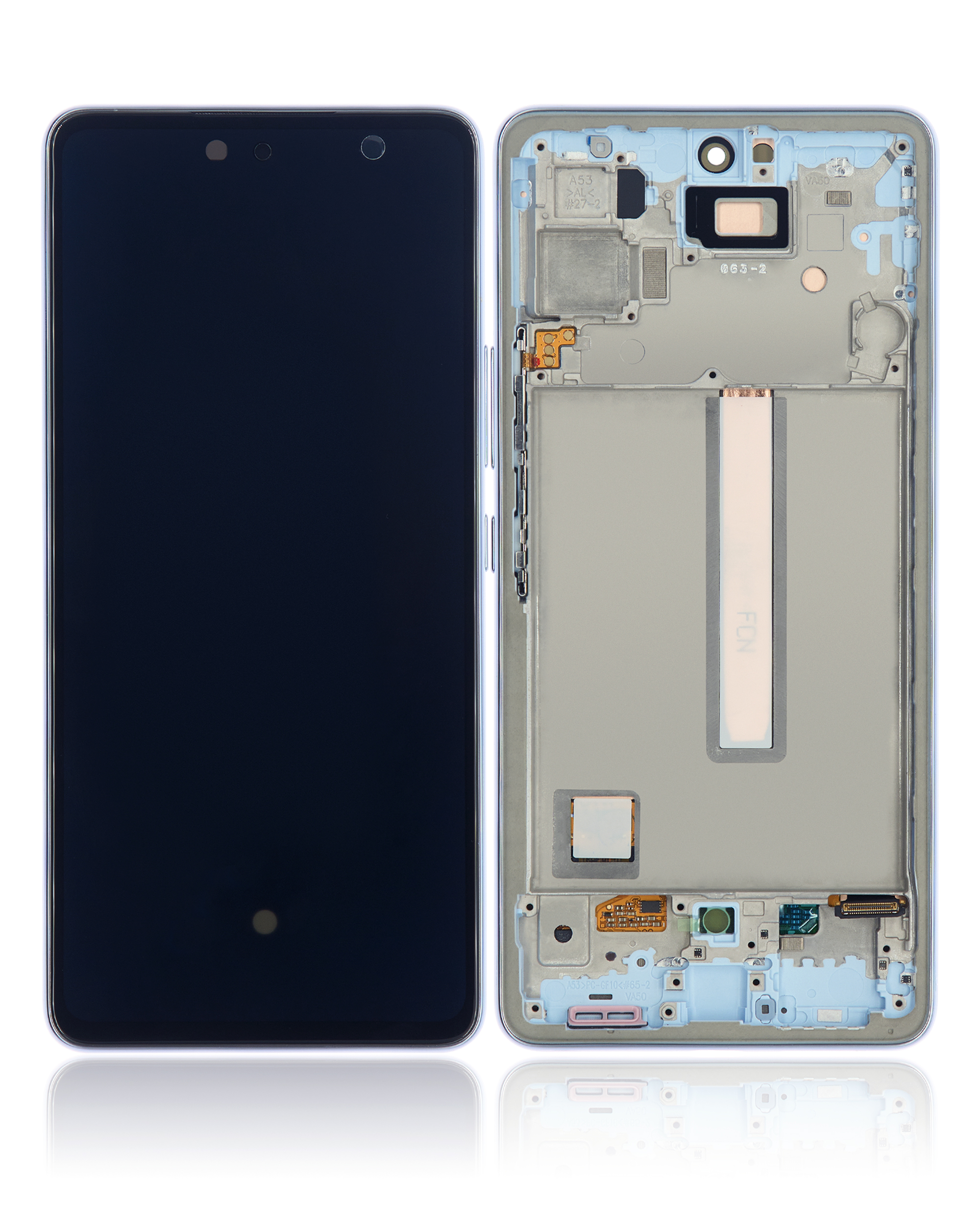 OLED Display mit Rahmen für Samsung Galaxy A53 5G (A536 / 2022) (professionell aufgearbeitet) (Blue (Blau)) – Bild 2