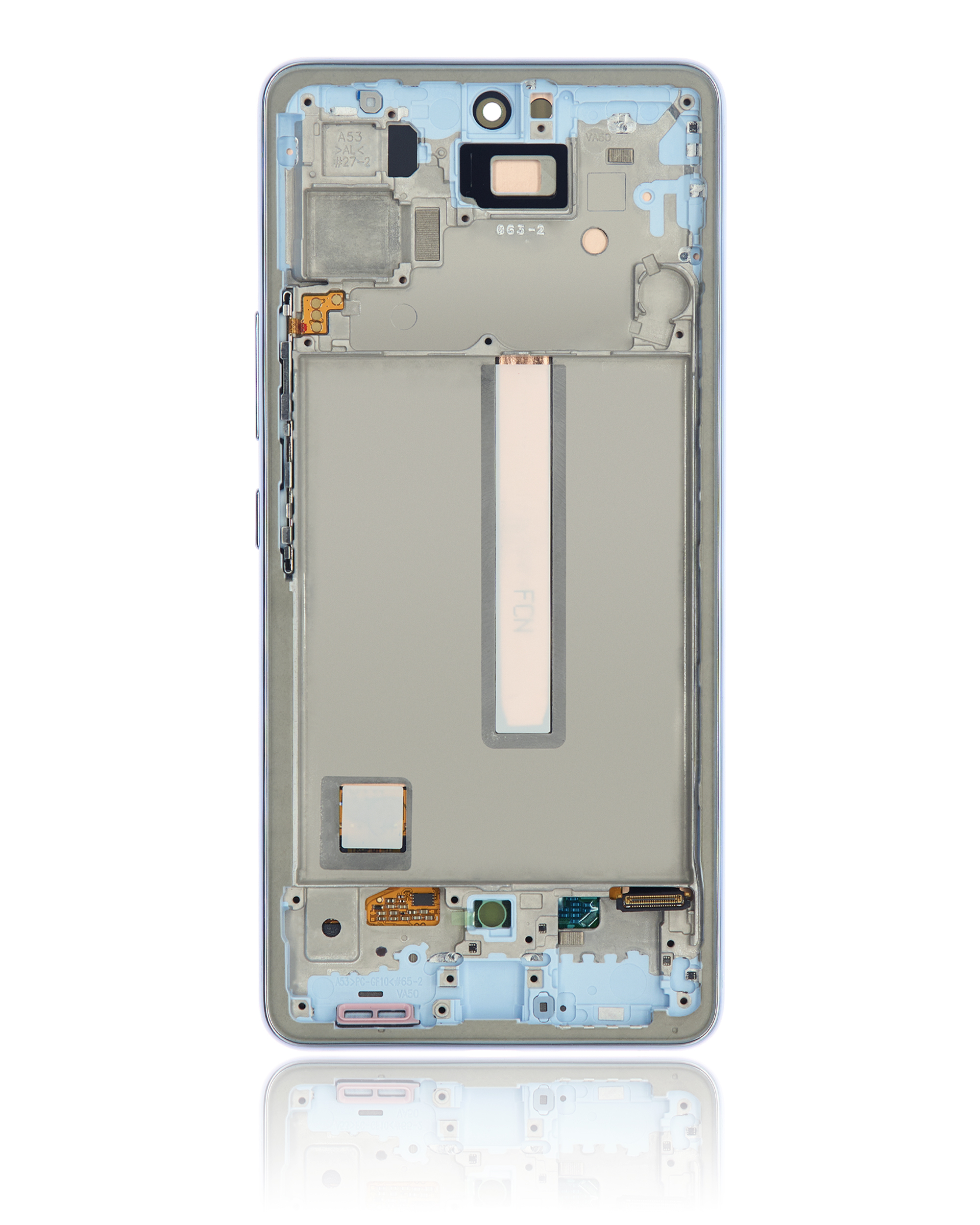 OLED Display mit Rahmen für Samsung Galaxy A53 5G (A536 / 2022) (professionell aufgearbeitet) (Blue (Blau)) – Bild 4