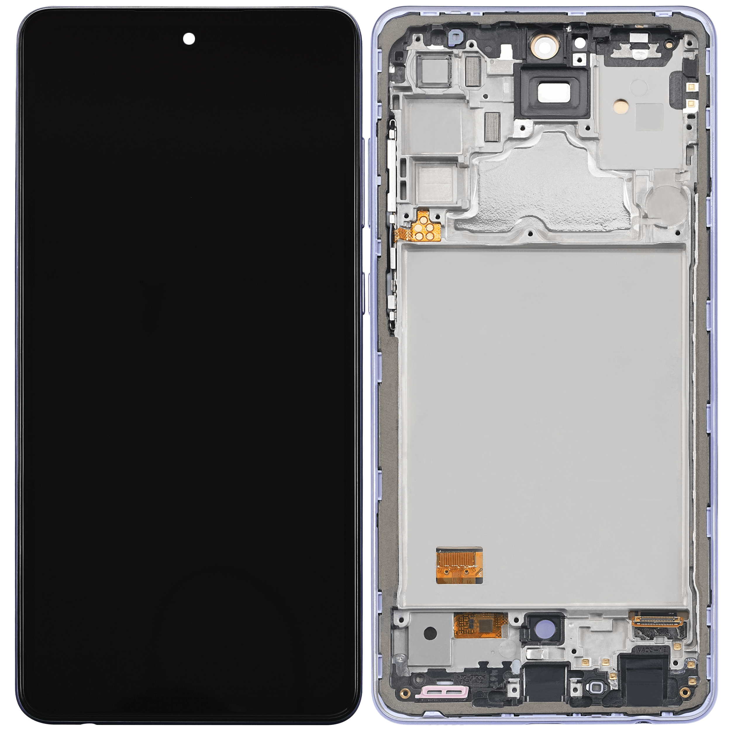 OLED Display mit Rahmen für Samsung A72 (A725 / 2021) (6.67") (Aftermarket Plus) (Awesome Violet) – Bild 2