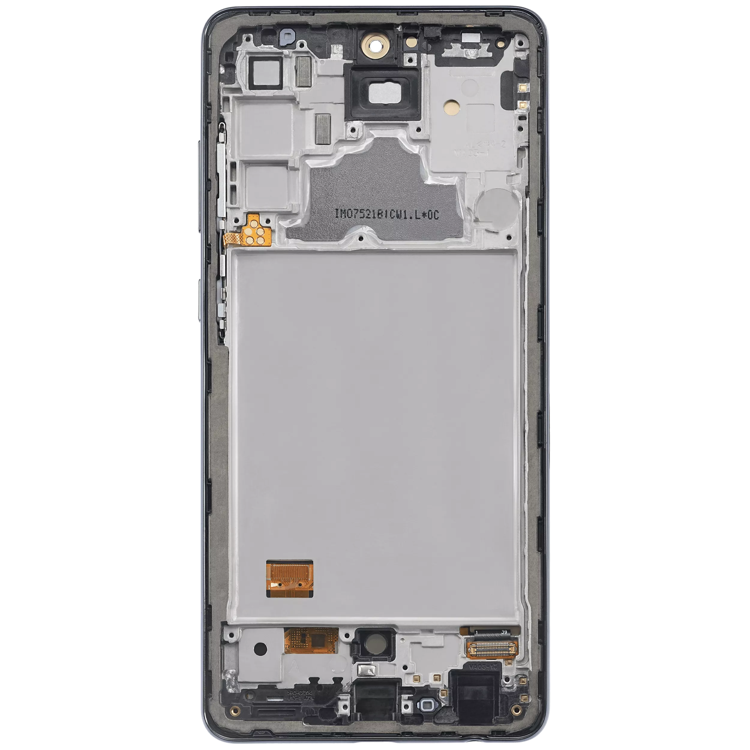 OLED Display mit Rahmen für Samsung A72 (A725 / 2021) (6.67") (Aftermarket Plus) (Awesome Black) – Bild 4