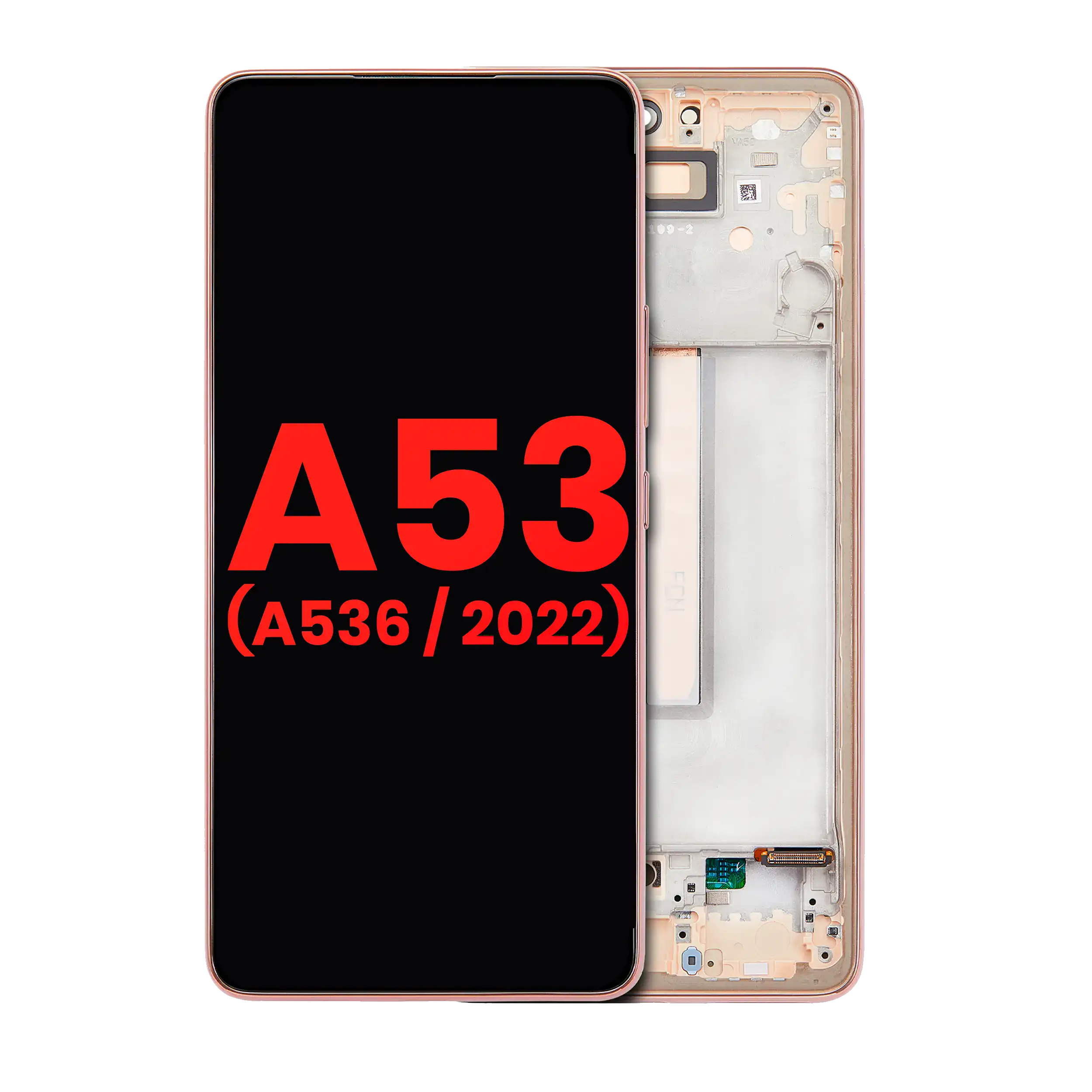LCD Display mit Rahmen für Samsung Galaxy A53 5G (A536 / 2022) (ohne Fingerabdrucksensor) (Aftermarket: Incell) (Black (Schwarz)) – Bild 2
