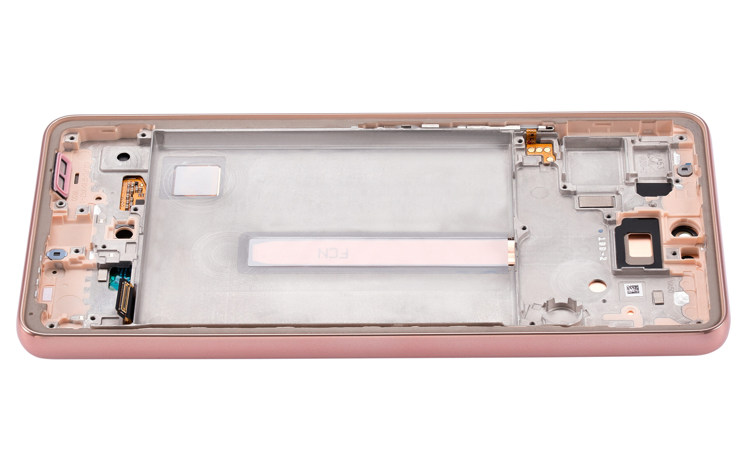 OLED Display mit Rahmen für Samsung Galaxy A53 5G (A536 / 2022) (Service Pack) (Peach) – Bild 3