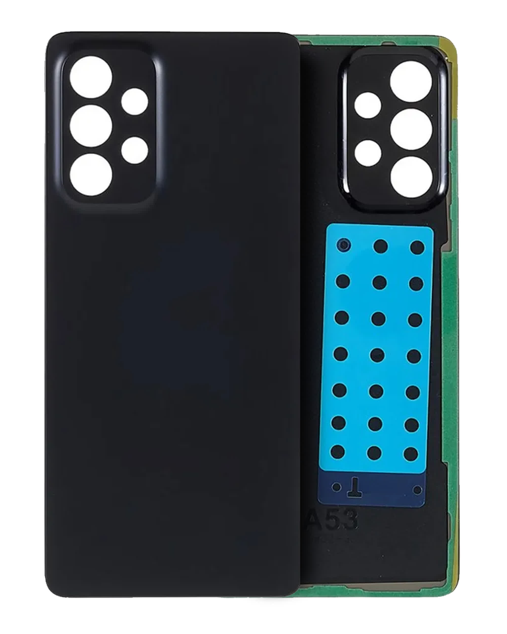 Rückdeckelglas für Samsung Galaxy A53 5G (A536 / 2022) (Aftermarket Plus) (Black (Schwarz))