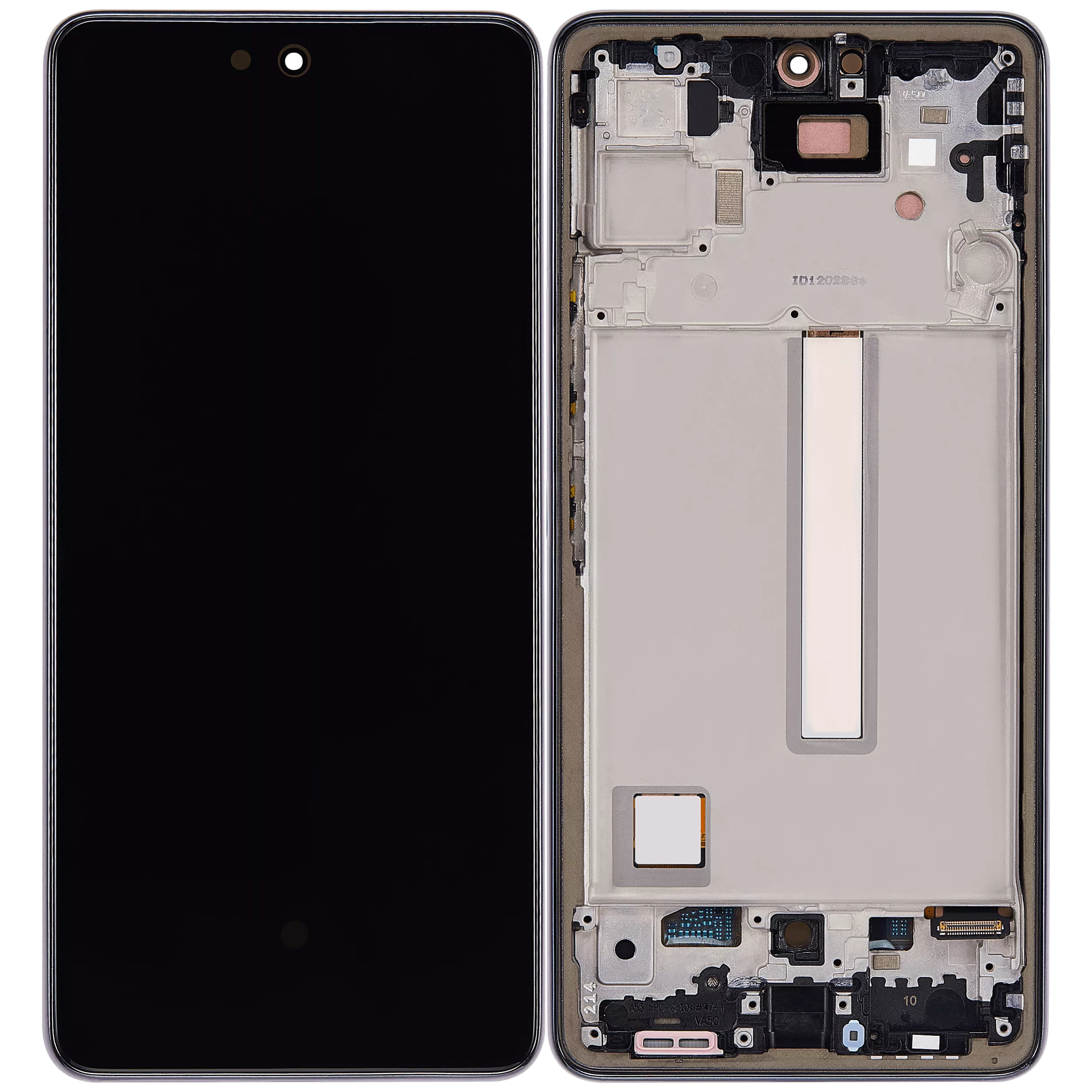 OLED Display mit Rahmen für Samsung Galaxy A53 5G (A536 / 2022) (6.46") (Aftermarket Plus) (Black (Schwarz)) – Bild 2