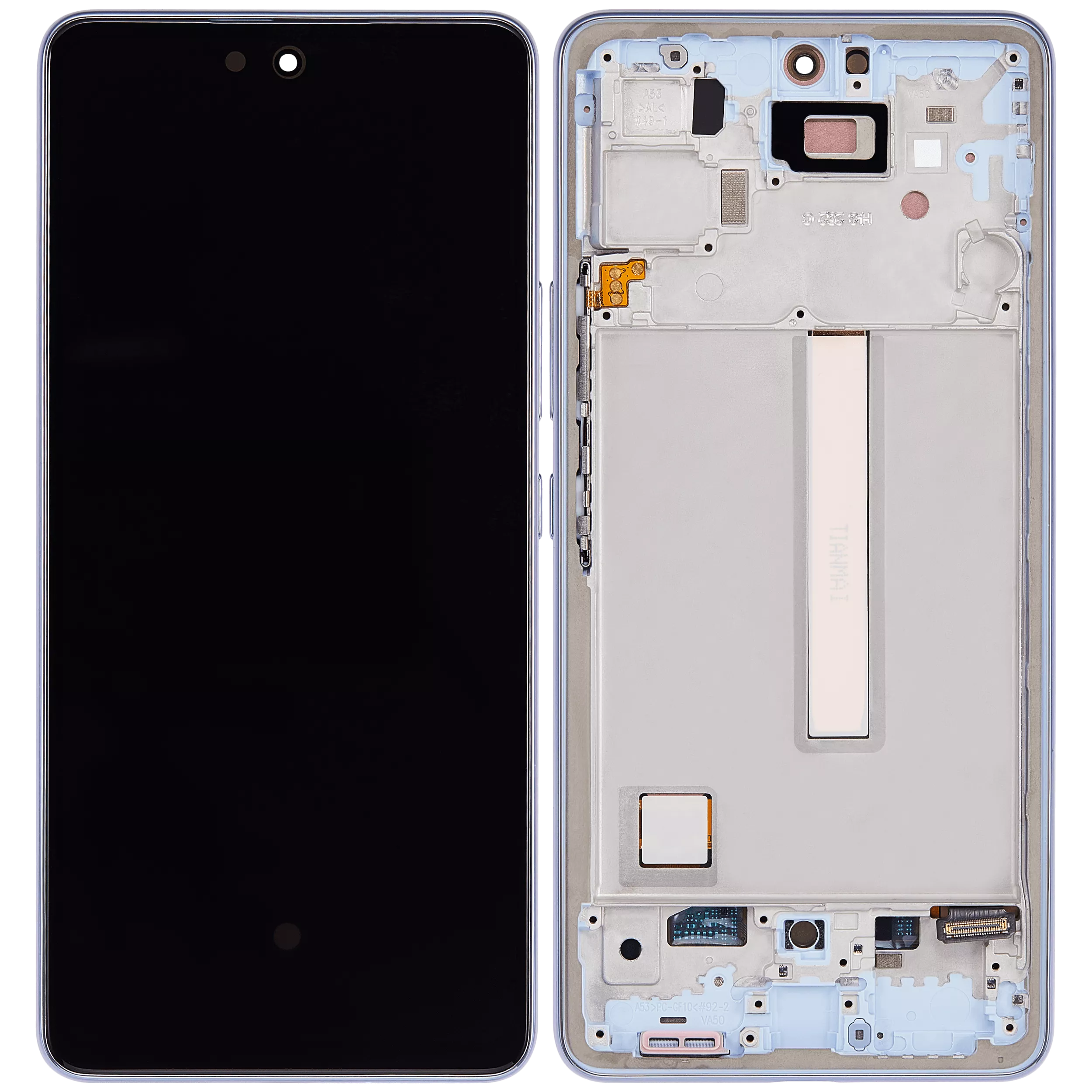 OLED Display mit Rahmen für Samsung Galaxy A53 5G (A536 / 2022) (6.46") (Aftermarket Plus) (Blue (Blau)) – Bild 2