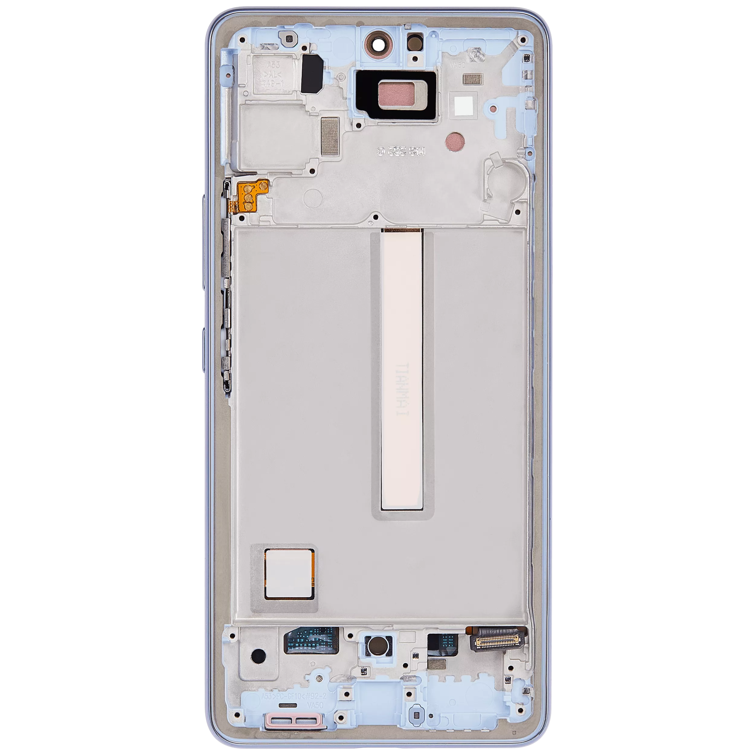OLED Display mit Rahmen für Samsung Galaxy A53 5G (A536 / 2022) (6.46") (Aftermarket Plus) (Blue (Blau)) – Bild 4